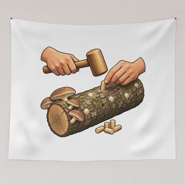 Item preview, Shiitake Mushroom Log Growing Hands designed and sold by Philippa Shop.