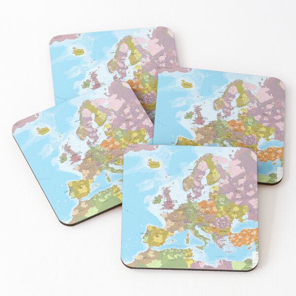 Item preview, Detailed Political Map of Europe – Cities, Countries & Geography designed and sold by DigiDesigns702.