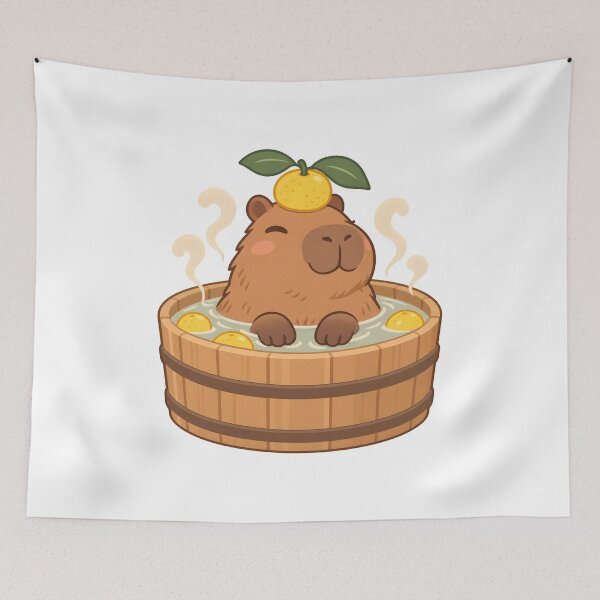Item preview, Capybara Citrus Spa designed and sold by EpicwaveDesigns.