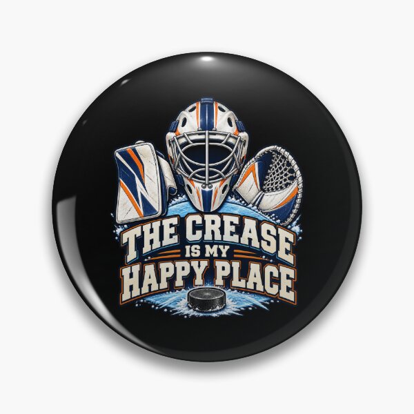 Item preview, The Crease Is My Happy Place - Ice Hockey designed and sold by Good Mood Foundry.