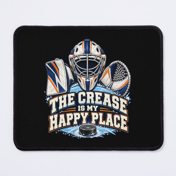 Item preview, The Crease Is My Happy Place - Ice Hockey designed and sold by Good Mood Foundry.
