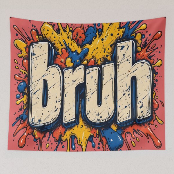 Item preview, Funny Bruh Vintage Comic Paint Splash Design designed and sold by Artistikastore.