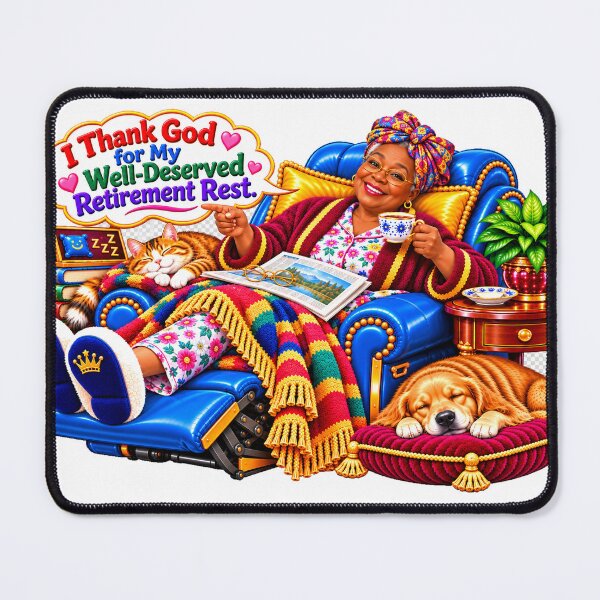 Item preview, Thank God for My Well-Deserved Retirement Rest designed and sold by New Wave Artworks & Odds &Ends.