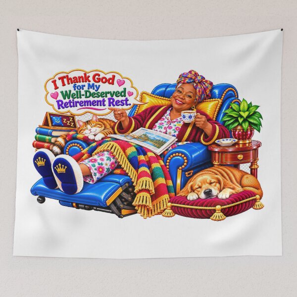 Item preview, Thank God for My Well-Deserved Retirement Rest designed and sold by New Wave Artworks & Odds &Ends.