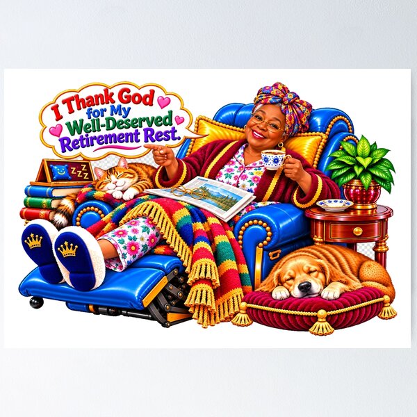 Item preview, Thank God for My Well-Deserved Retirement Rest designed and sold by New Wave Artworks & Odds &Ends.