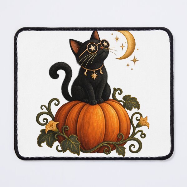Item preview, Black Cat Pumpkin Stargazer designed and sold by EpicwaveDesigns.