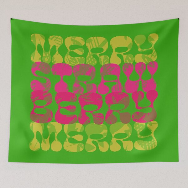 Item preview, Retro Strawberry Groovy Word Pattern designed and sold by photossmirnov.