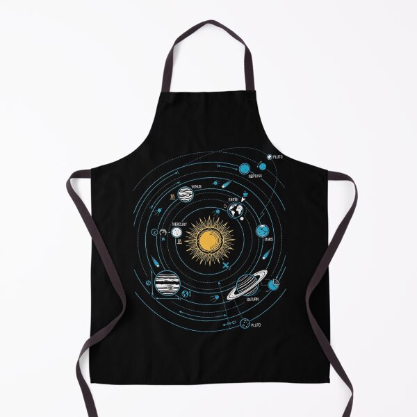Item preview, Retro solar system blueprint showing planets orbiting the sun with funny nerdy annotations and orbiting satellites Graphic T-Shirt | Funny designed and sold by ImadDesignsArts.