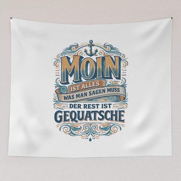Item preview, Moin vintage saying – North German humor anchor designed and sold by Pineapple-Tree.