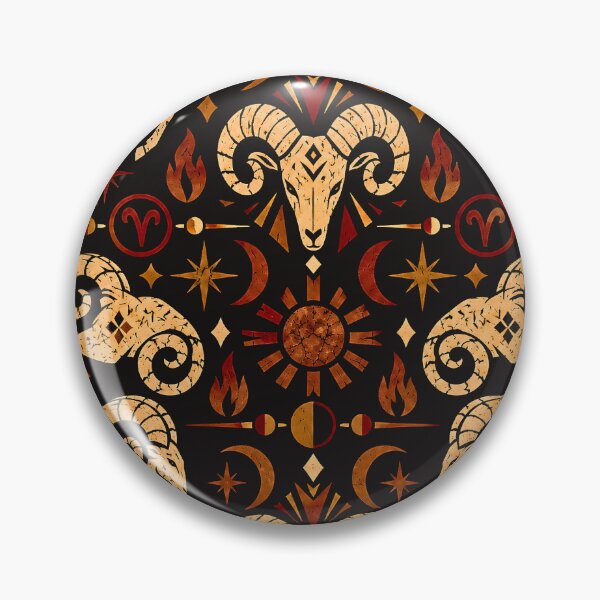 Item preview, Celestial Aries Zodiac Ram Astrology Pattern designed and sold by PrismaticPrdx.
