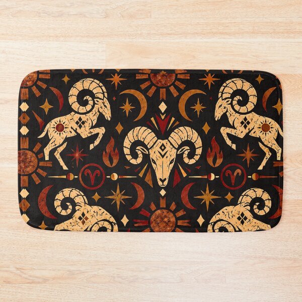 Item preview, Celestial Aries Zodiac Ram Astrology Pattern designed and sold by PrismaticPrdx.