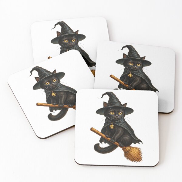 Item preview, Black Flying Witch Cat designed and sold by Whatever Works.