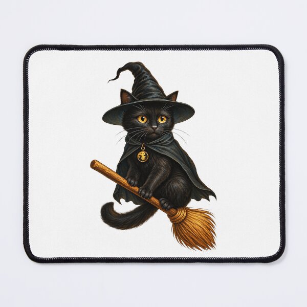 Item preview, Black Flying Witch Cat designed and sold by Whatever Works.