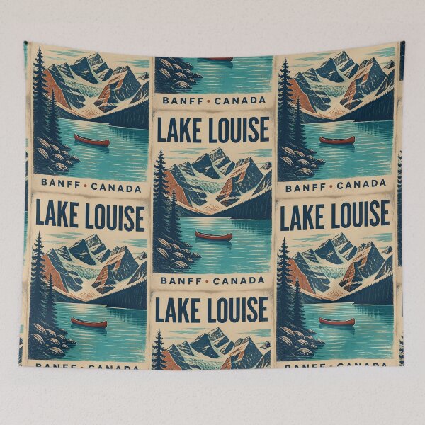 Item preview, Lake Louise Banff Canada Vintage Travel designed and sold by AOCollections.