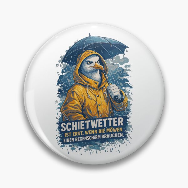 Item preview, Seagull in a Friesian raincoat - Bad weather saying designed and sold by Pineapple-Tree.