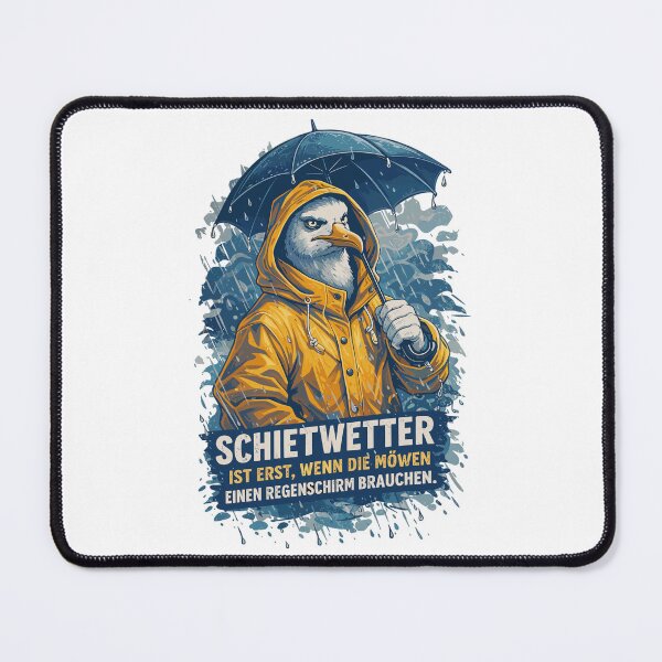 Item preview, Seagull in a Friesian raincoat - Bad weather saying designed and sold by Pineapple-Tree.