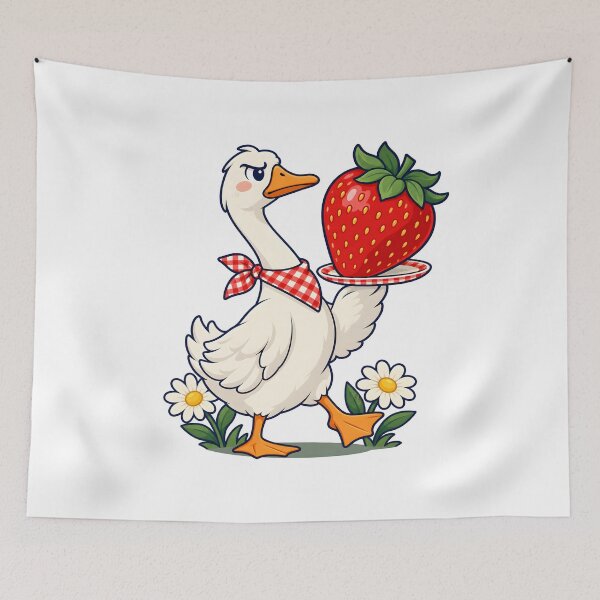 Item preview, Goose Strawberry Picnic designed and sold by EpicwaveDesigns.