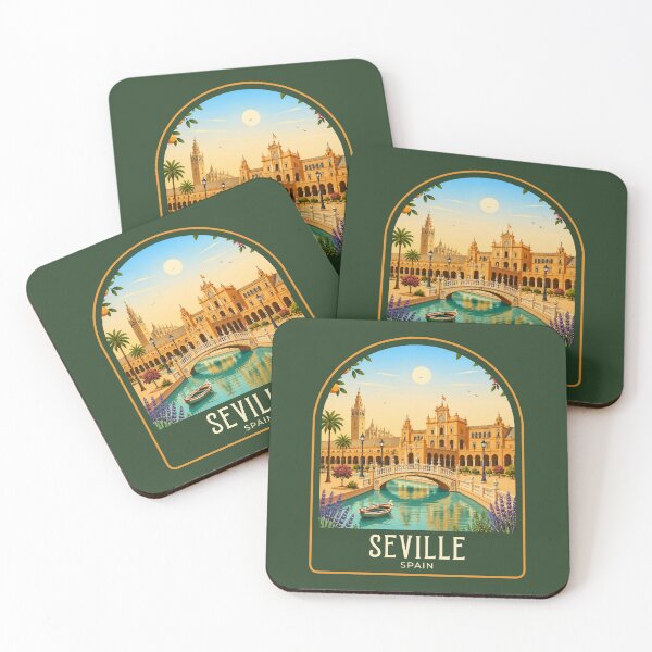 Item preview, Seville Vintage Travel Illustration designed and sold by HomeLivingCo.
