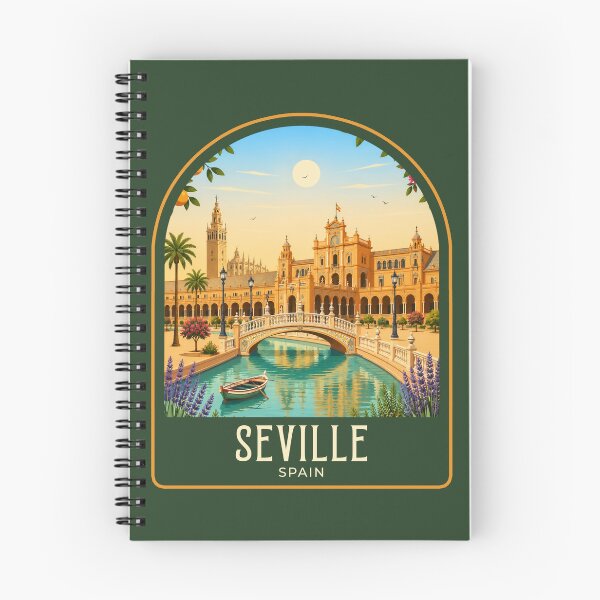 Item preview, Seville Vintage Travel Illustration designed and sold by HomeLivingCo.