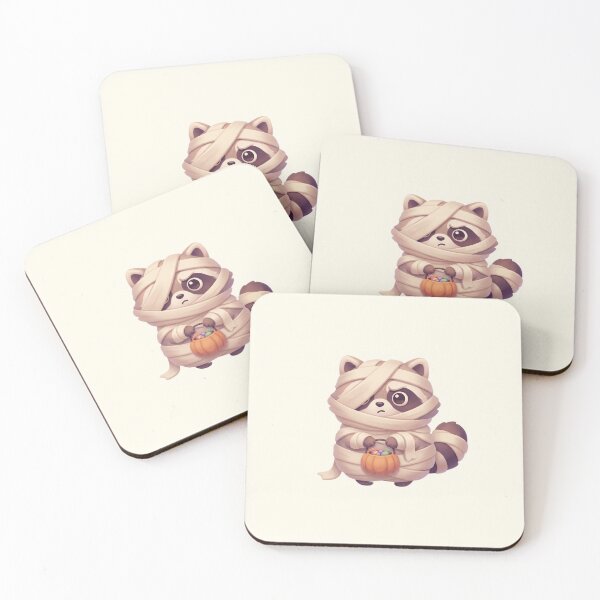 Item preview, Cute Mummy Raccoon Halloween designed and sold by Moon's Arts.