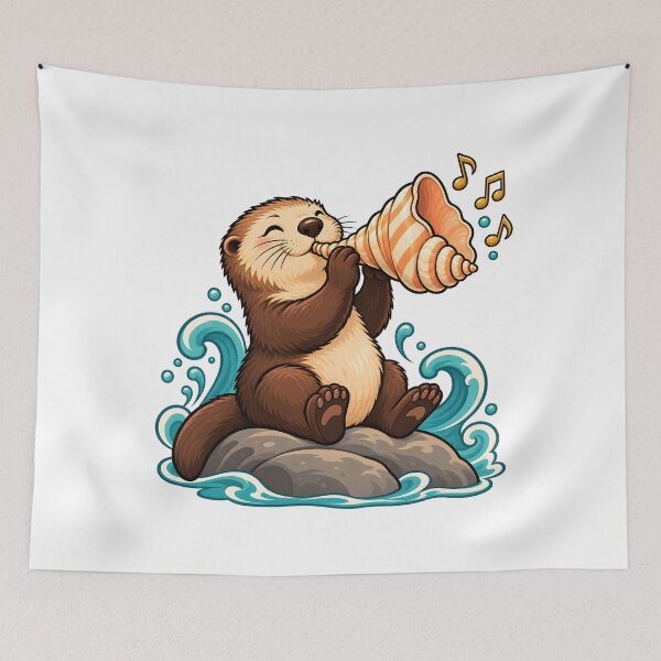 Item preview, Otter Seashell Musician designed and sold by EpicwaveDesigns.