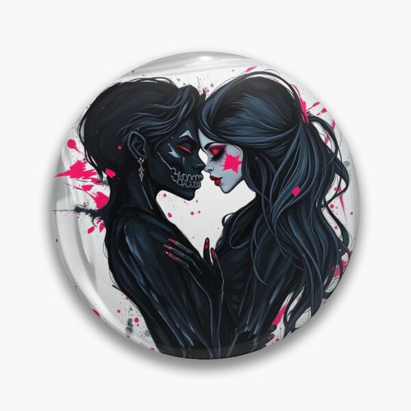 Item preview, Gothic Romance Skull Embrace - Emo Punk Cyber Art designed and sold by ERODED SELF.