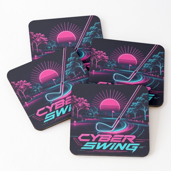Item preview, Cyber Swing Futuristic Golf - Womens Neon Sports Gift - Glowing Club Synthwave Art designed and sold by BelievingCreates.