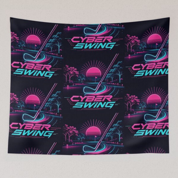 Item preview, Cyber Swing Futuristic Golf - Womens Neon Sports Gift - Glowing Club Synthwave Art designed and sold by BelievingCreates.