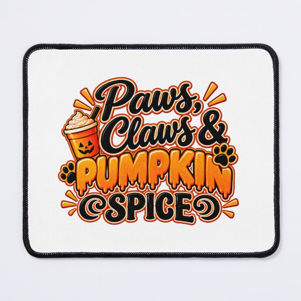 Item preview, Paws Claws & Pumpkin Spice – Funny Halloween Pet Lover Design designed and sold by The-Strikes.