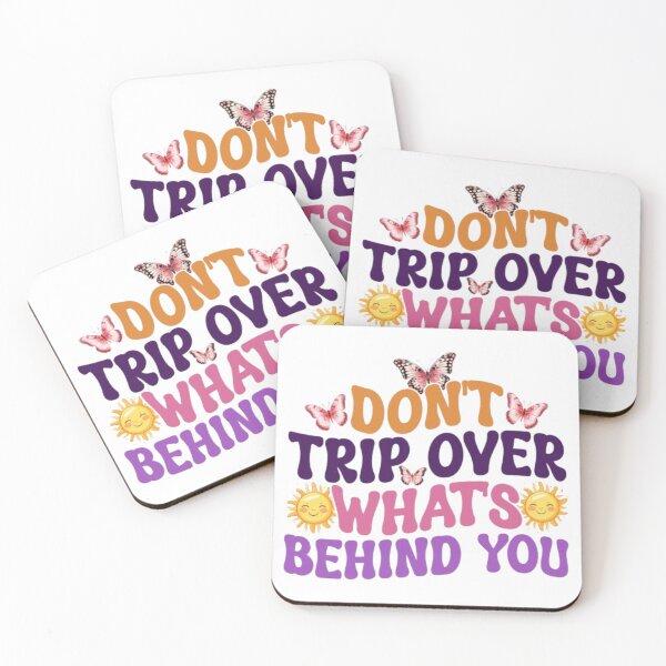 Item preview, Don't Trip Over What's Behind You | Retro Aesthetic Butterfly PNG / Tee Design designed and sold by DigiGroove.