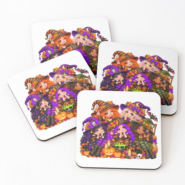 Item preview, The Coven Group Photo – Cute Halloween Witches designed and sold by The Cutting Room.