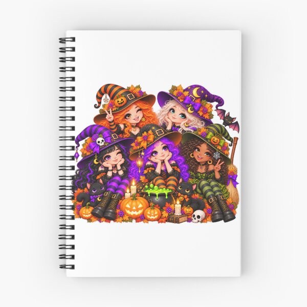 Item preview, The Coven Group Photo – Cute Halloween Witches designed and sold by The Cutting Room.