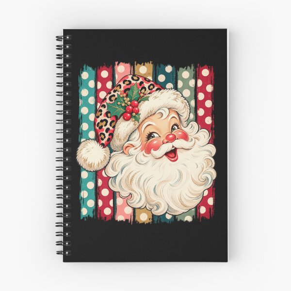 Item preview, Retro Santa Claus Colorful Stripes Polka Dot Christmas Leopard Art designed and sold by AmiGraph.