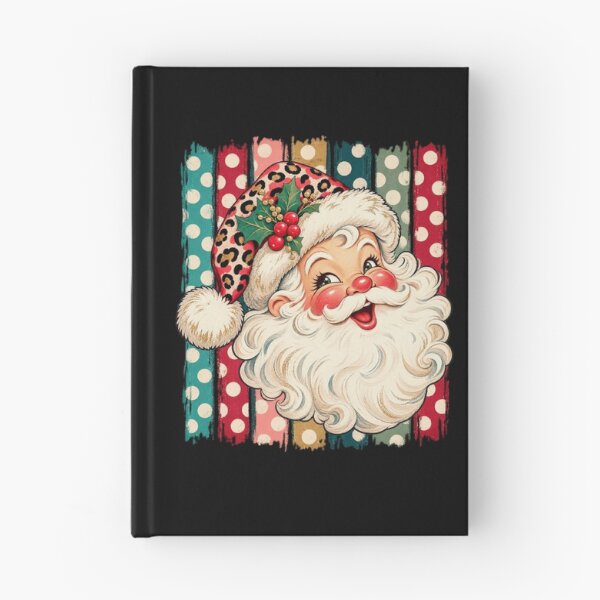 Item preview, Retro Santa Claus Colorful Stripes Polka Dot Christmas Leopard Art designed and sold by AmiGraph.
