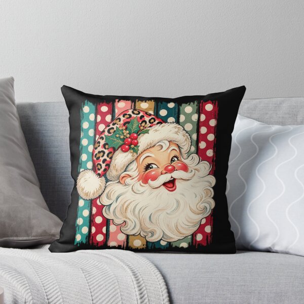 Item preview, Retro Santa Claus Colorful Stripes Polka Dot Christmas Leopard Art designed and sold by AmiGraph.