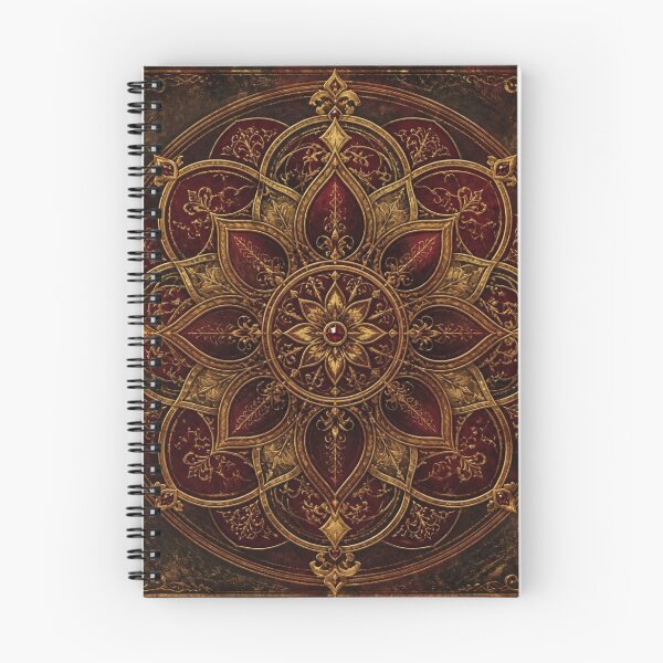 Item preview, Regal Golden Crimson Mandala designed and sold by Bluejai Shop.