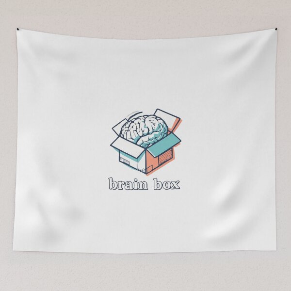 Item preview, Brain Box Funny Smart Thinker Brainiac Knowledge Lover Design. designed and sold by The-T-In-Retro.