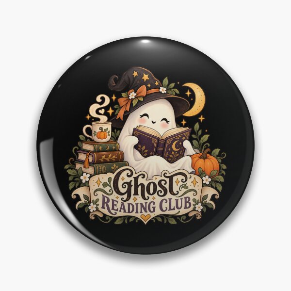 Item preview, Ghost Reading Club – Cute Spooky Reader designed and sold by TLSDesigns.