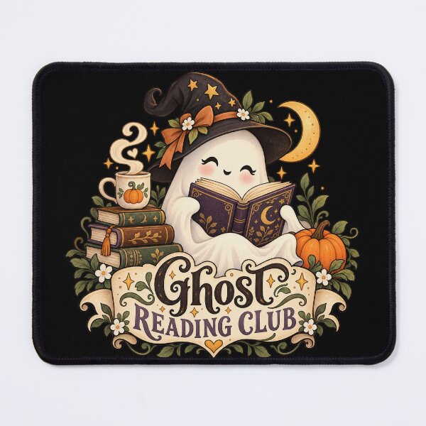 Item preview, Ghost Reading Club – Cute Spooky Reader designed and sold by TLSDesigns.
