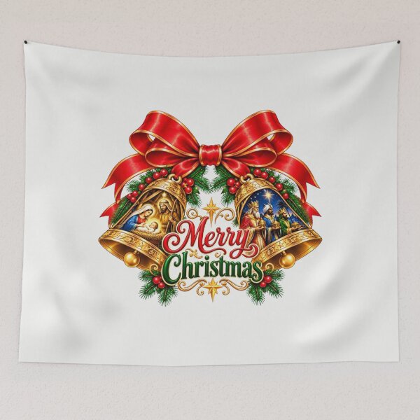 Item preview, Christian Christmas Bells Nativity and Three Kings Design designed and sold by annenambiro.