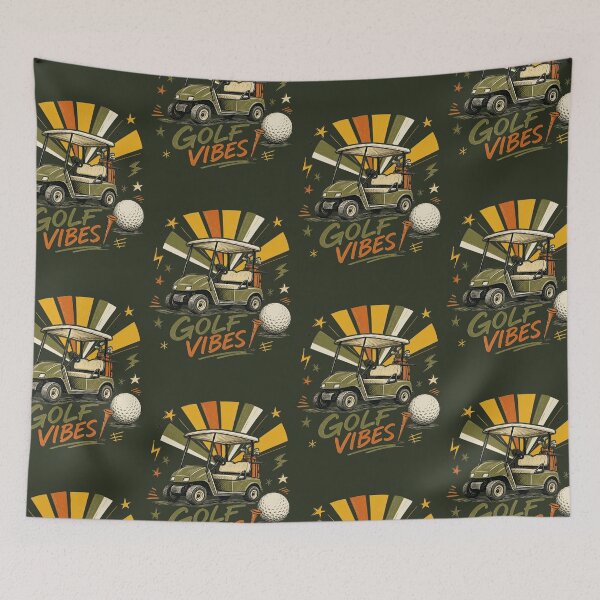 Item preview, Golf Vibes Doodle - Hand Drawn Vintage Cart Art - Mens Retro Aesthetic Sports Gift designed and sold by BelievingCreates.