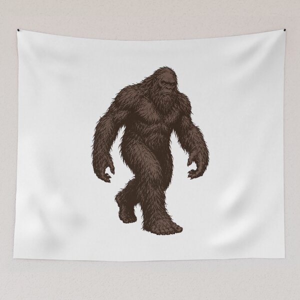 Item preview, Bigfoot Illustration – Mysterious Cryptid Art designed and sold by xndrlab.