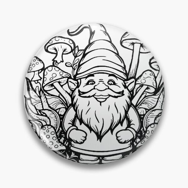 Item preview, Gnome in Mushroom Garden designed and sold by ViaARTfactory.
