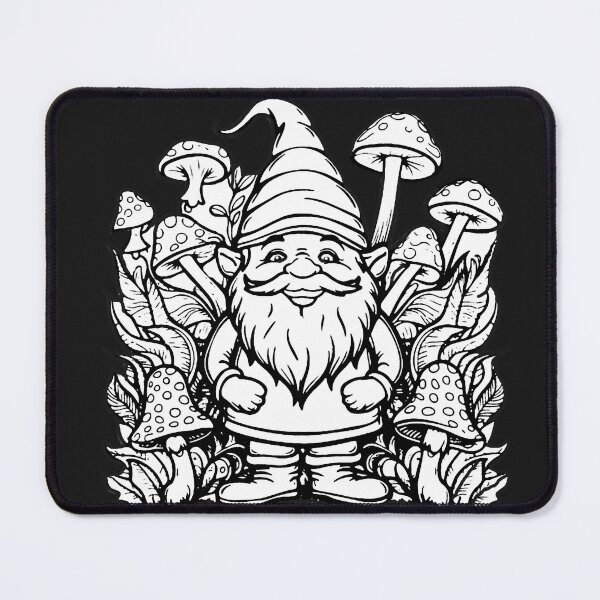 Item preview, Gnome in Mushroom Garden designed and sold by ViaARTfactory.