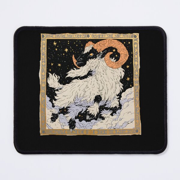 Item preview, Vintage Aries Zodiac Ram | Celestial Occult Astronomy Art designed and sold by kuwagatamushi.