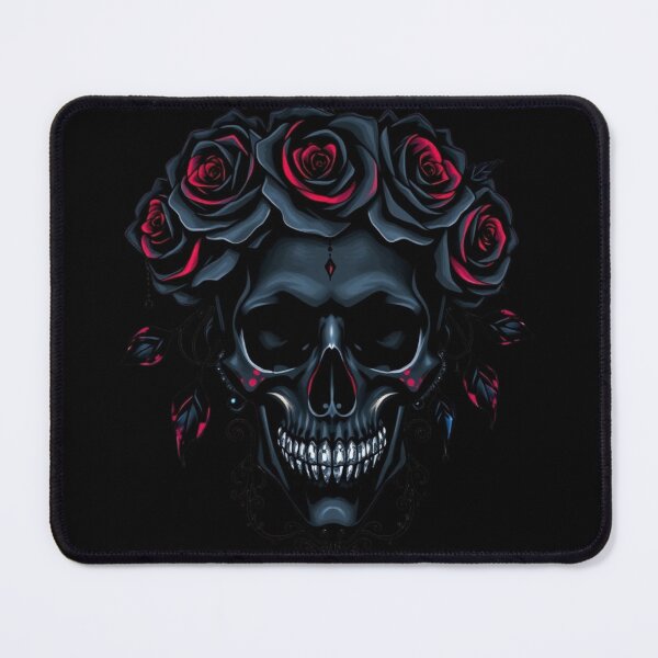 Item preview, Gothic Sugar Skull Rose Crown - Dark Filigree Tattoo Art designed and sold by ERODED SELF.