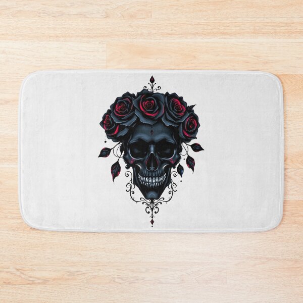 Item preview, Gothic Sugar Skull Rose Crown - Dark Filigree Tattoo Art designed and sold by ERODED SELF.