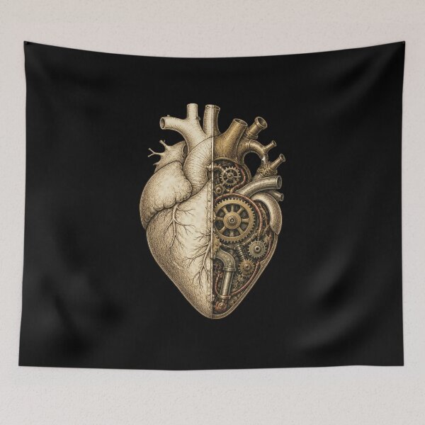 Item preview, Biomechanical Heart Antique Anatomy Sketch designed and sold by LazyDayzCo.