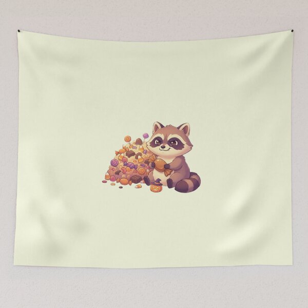 Item preview, Halloween Raccoon Candy Cute designed and sold by Moon's Arts.