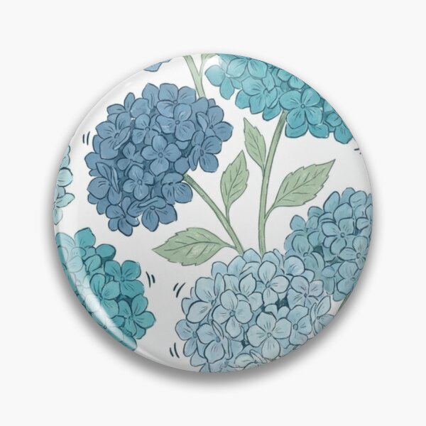 Item preview, Blue Hydrangea Floral Pattern designed and sold by NatArtSA.